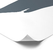 Witte en Stormy Weather Shark Poster (Hoek)