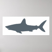 Witte en Stormy Weather Shark Poster (Voorkant)
