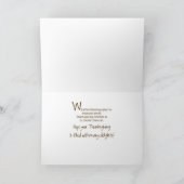 Witte en Tan Dachshund Pilgrim Pet Thanksgiving Kaart (Binnen)