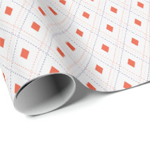 Witte en Terracotta Argyle geschenkverpakking