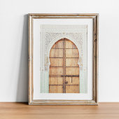 Witte en Terracotta Marokkaanse deur Poster