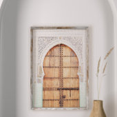 Witte en Terracotta Marokkaanse deur Poster