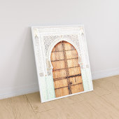 Witte en Terracotta Marokkaanse deur Poster