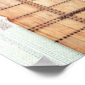 Witte en Terracotta Marokkaanse deur Poster (Hoek)