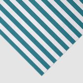 Witte en turkooizen blauwe strepen tissuepapier (Detail)