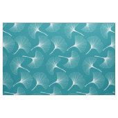 Witte en turquoise abstracte bladeren stof (Yard (91,4 cm))