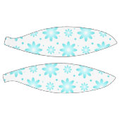 Witte en turquoise delicate daisy, stippen patroon basketbal (Panelen)