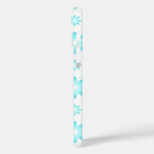 Witte en turquoise delicate daisy, stippen patroon Case-Mate iPhone case (Achterkant / Links)