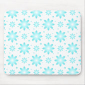 Witte en turquoise delicate daisy, stippen patroon muismat (Voorkant)