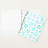 Witte en turquoise delicate daisy, stippen patroon planner (Display)