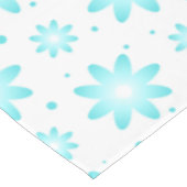 Witte en turquoise delicate daisy, stippen patroon tafelkleed (Gekanteld)