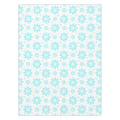 Witte en turquoise delicate daisy, stippen patroon tafelkleed (Voorkant)