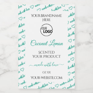 Witte en tweekleurige wolk productlabels met logo voedselcontainer etiket