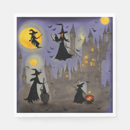 Witte en vleermuizen - papierluiers servet