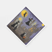 Witte en vleermuizen - papierluiers servet (Hoek)