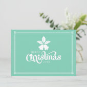 Witte en vleugje kerstbalen en tekstontwerp feestdagenkaart (Staand voorkant)