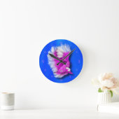 Witte en warmroze Siamese vechtvissen Ronde Klok (Huis)