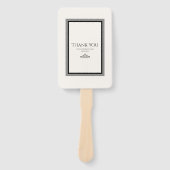 Witte en witte handventilator handwaaier (Voorkant)