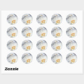 Witte en witte rozen Sticker (Vel)