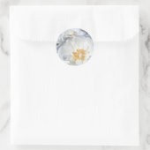 Witte en witte rozen Sticker (Tas)