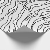 Witte en witte tijgerstrepen Dierenprint Cadeaupapier (Hoek)