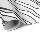 Witte en witte tijgerstrepen Dierenprint Cadeaupapier (Rol Hoek)