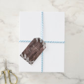 Witte en zilveren bladeren winter bruiloft landeli cadeaulabel (Met Touw)