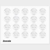 Witte en zilveren Confetti Stippen Ronde Sticker (Vel)