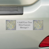 Witte en zilveren engel bumpersticker (Op auto)