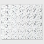 Witte en zilveren Glitter City Stippen Cadeaupapier (Vlak)