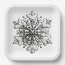 WITTE EN ZILVEREN KERST WINTER VLIEGENDE SNEEUWLAP