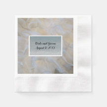 Witte en zilveren papieren servetten