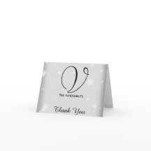 Witte en Zilveren Sneeuwvlok Bruiloft Bedankt