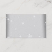 Witte en Zilveren Sneeuwvlok Bruiloft Plaats Kaart Plaatskaartje (Achterkant)