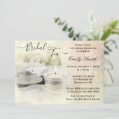 Witte en zilveren theekop Shimmer Vrijgezellenfees Kaart (Staand voorkant)