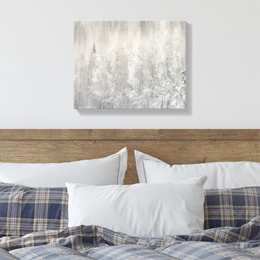Witte en Zilverige kerst Canvas Afdruk (Insitu (Slaapkamer))