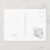 Witte en Zilverige Rozen Weddenschap Opslaan Datu Aankondigingskaart (Achterkant)