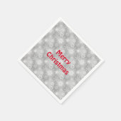 Witte en zilversneeuwvlokpatroon servet (Hoek)