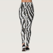 Witte en zwarte Abstracte dieren Leggings (Achterkant)