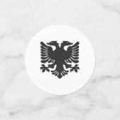 Witte en zwarte Albanese adelaar Confetti (Kleine voorkant)