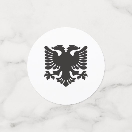 Witte en zwarte Albanese adelaar Confetti (Kleine voorkant)