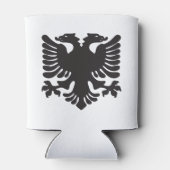 Witte en zwarte Albanese adelaar Koelbox Blikjeskoeler (Achterkant)