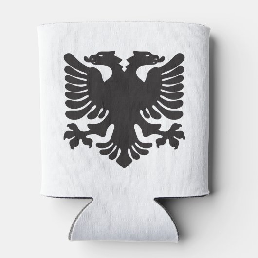 Witte en zwarte Albanese adelaar Koelbox Blikjeskoeler (Achterkant)