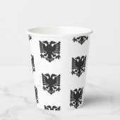 Witte en zwarte Albanese Eagle Papieren bekers (Links)
