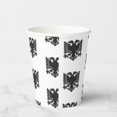 Witte en zwarte Albanese Eagle Papieren bekers (Rechts)