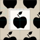 Witte en zwarte appels stof (Delen)