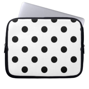 Witte en zwarte bal laptop sleeve