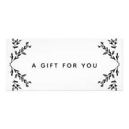 Witte en zwarte bijkantoren Spa Cadeaucertificaat Reclamekaart