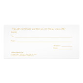 Witte en zwarte bijkantoren Spa Cadeaucertificaat Reclamekaart (Achterkant)