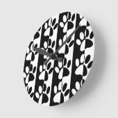 Witte en zwarte bladzijden ronde klok (Hoek)